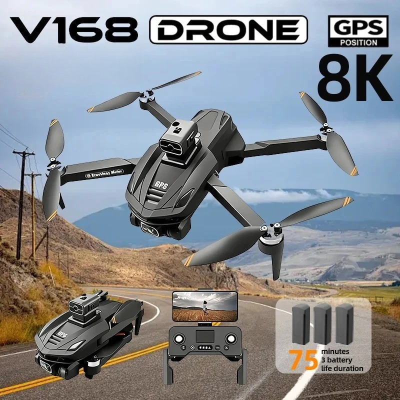 Drone Gps Rc Tt36 - Original V168 GPS-Drohne Professionelle 8K HD-Luftbildkamera