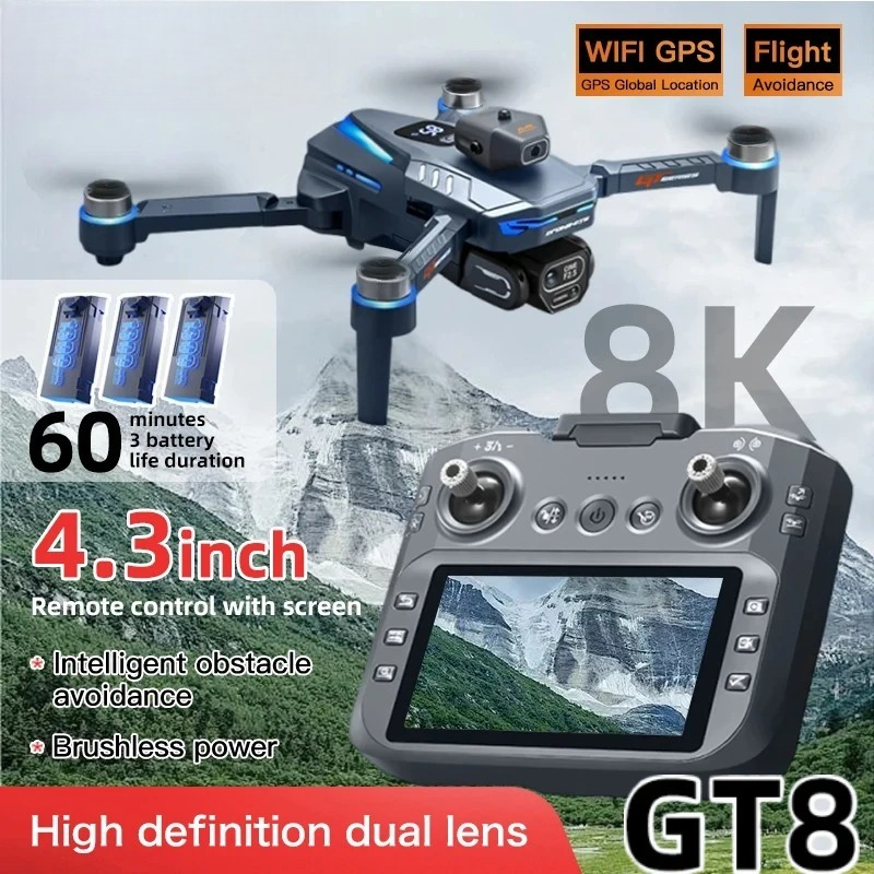 Drone Gps Rc Tt36 - Original GT8 Drohne 8K Professionelle Doppelkamera