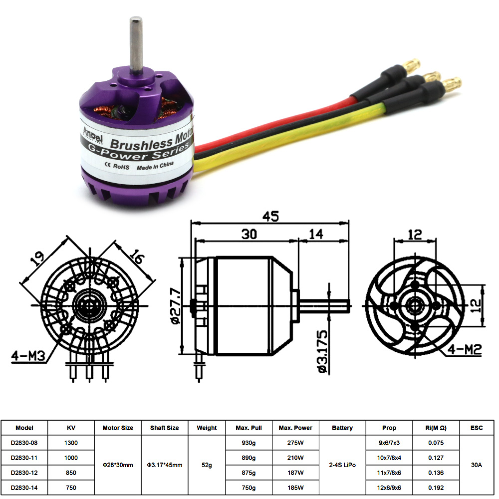 D2830 1300KV 1000KV 850KV 750K – Drone Kf Rc Bewertung und Preis